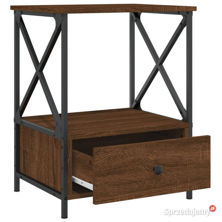 Stolik nocny brązowy dąb 50x41x65 materiał Warszawa