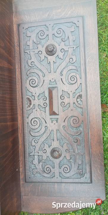 Półka rzeźbiona płyta dębowa pomorskie Gdańsk