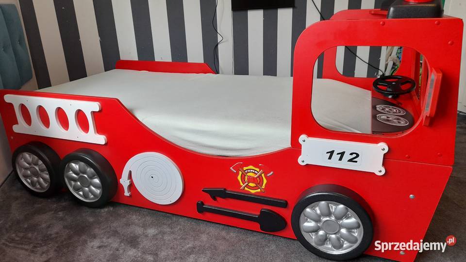 Łóżko dziecięce wóz strażacki Poraj