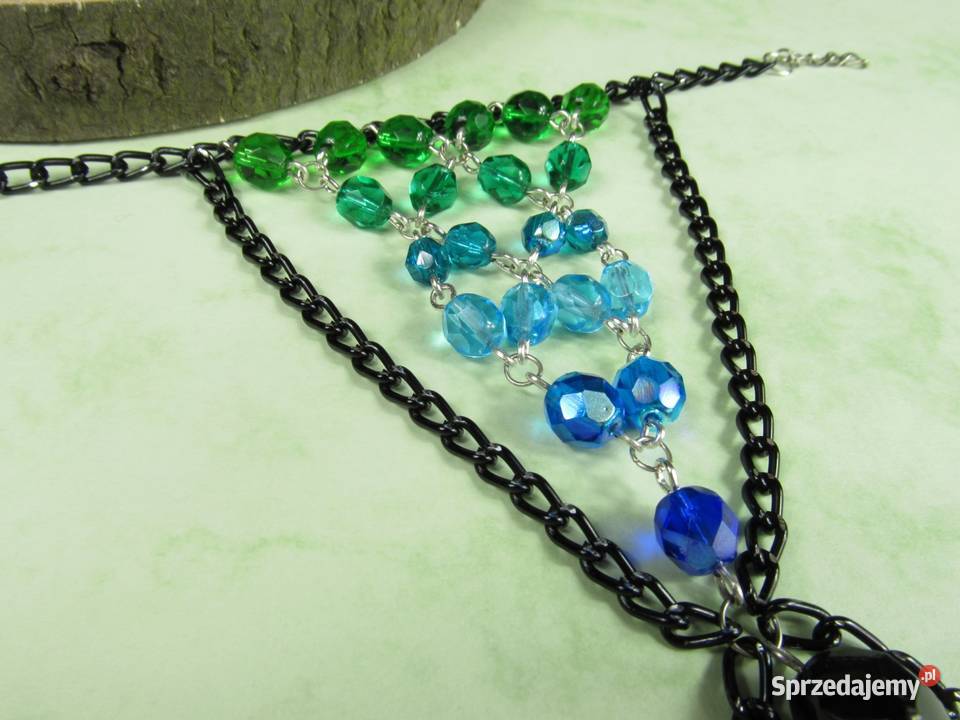 Bransoletka kolczyki komplet zestaw na palec