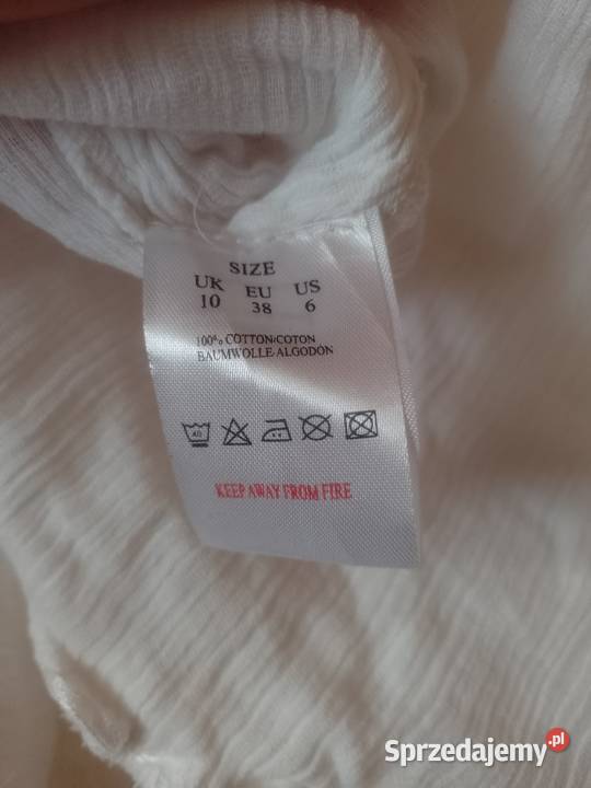 38M Długa biała sukienka letnia z Londynu NOWA Rozmiar 38(M) Kraków sprzedam
