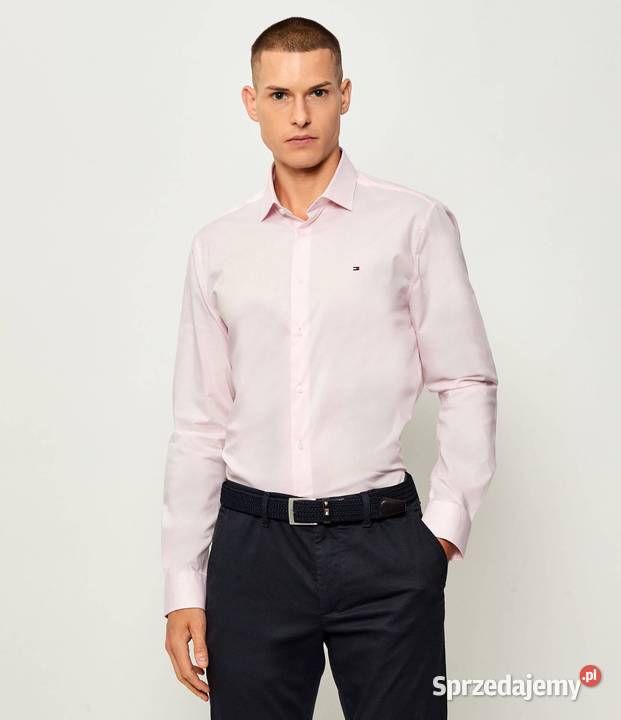 Koszula męska Tommy Hilfiger bawełniana różowa Białystok