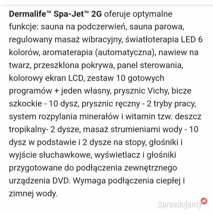 Kapsuła Dermalife SPA JET 2 G Ostrołęka