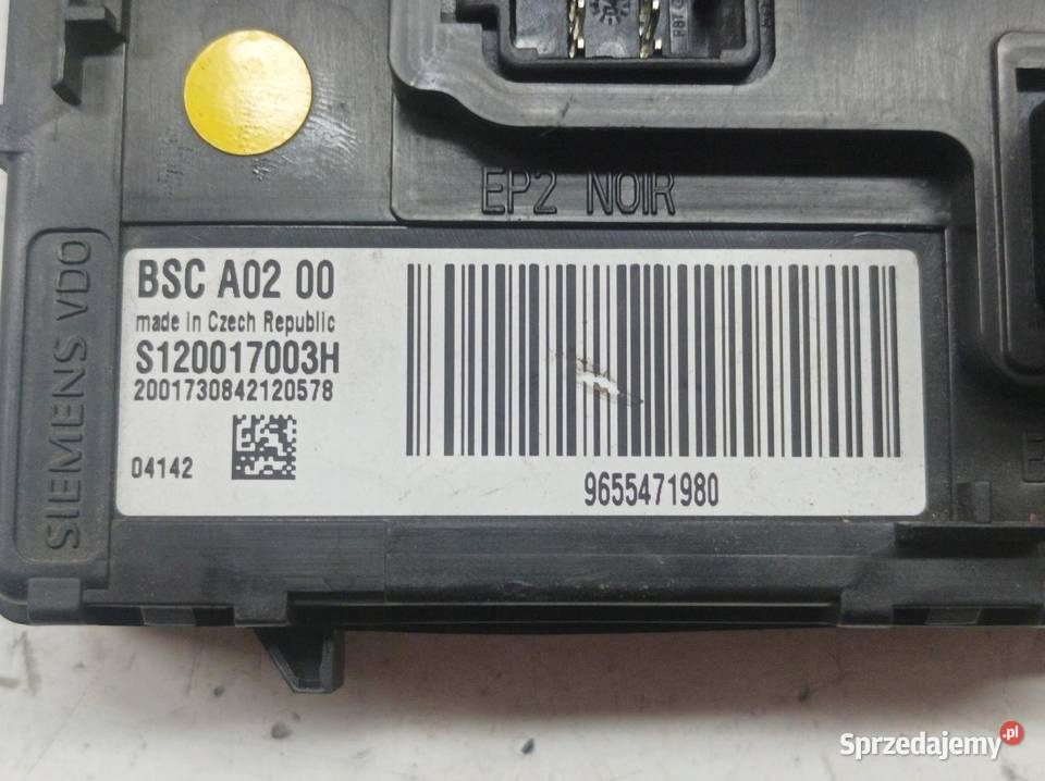 MODUŁ 9655471980 BSC A0200 Peugeot 407 I Rok produkcji 2004