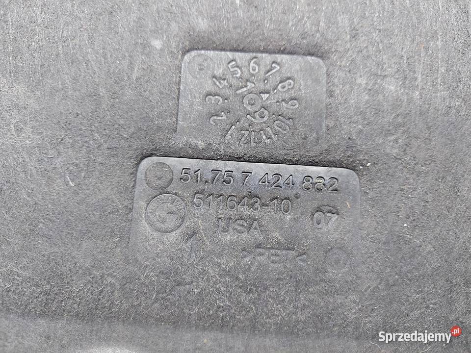 BMW G05 X5 30d 2019r OSŁONA PODOWZIA PRAWA PRZÓD osobowe Osłony i zaślepki