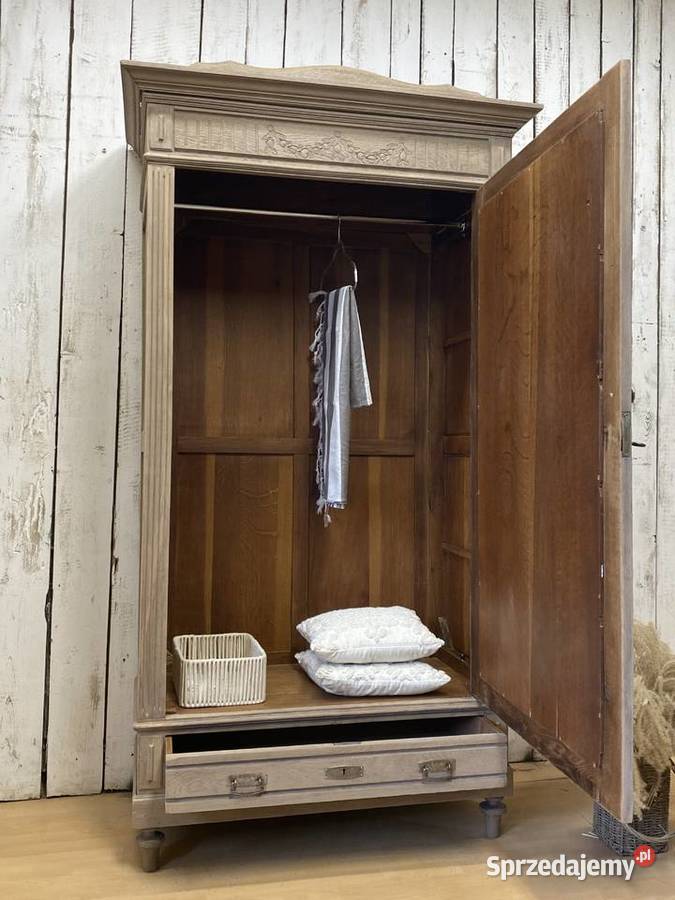 Szafa kremowa antyk odnowiona 1912 r dębowa Poznań