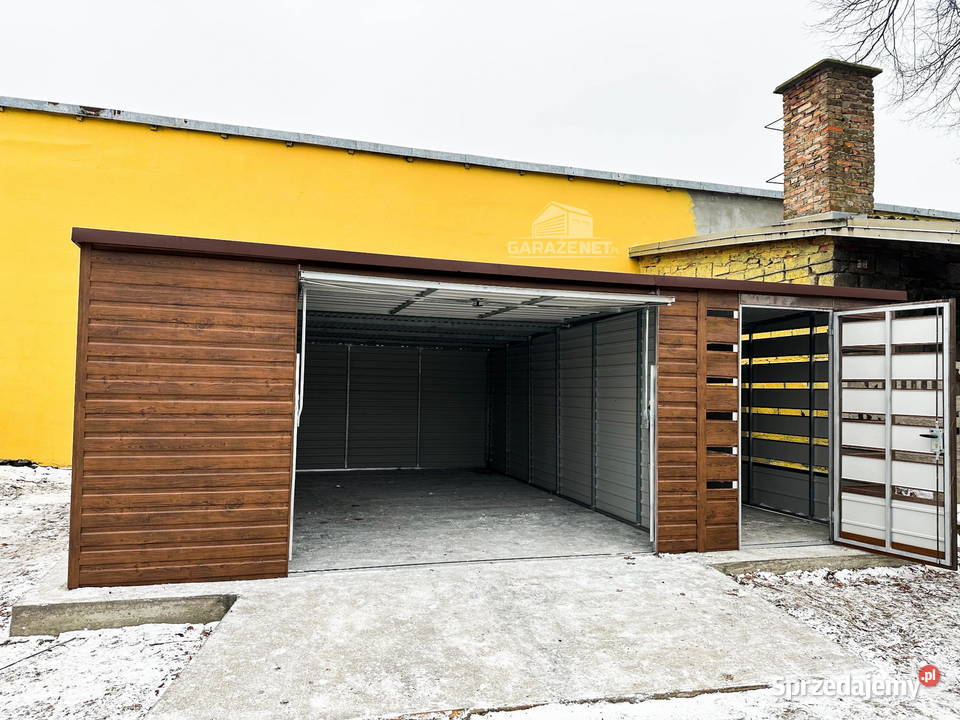 GARAŻ BLASZANY 5X6 WIATA 2x6 BRAMA UCHYLNA DRZWI Łapanów