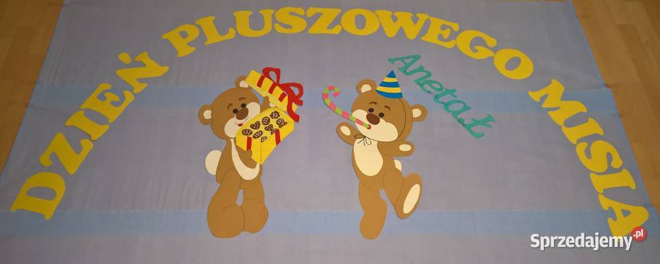 Dekoracje na Dzień Pluszowego Misia z brystolu