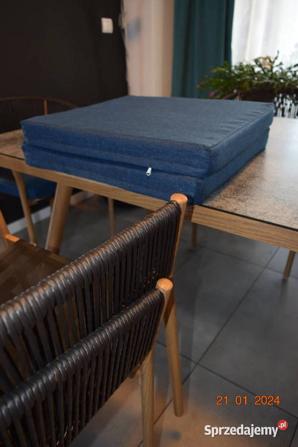 zestaw ogrodowy 61 technoratan obiadowy stół beżowy małopolskie Bosutów