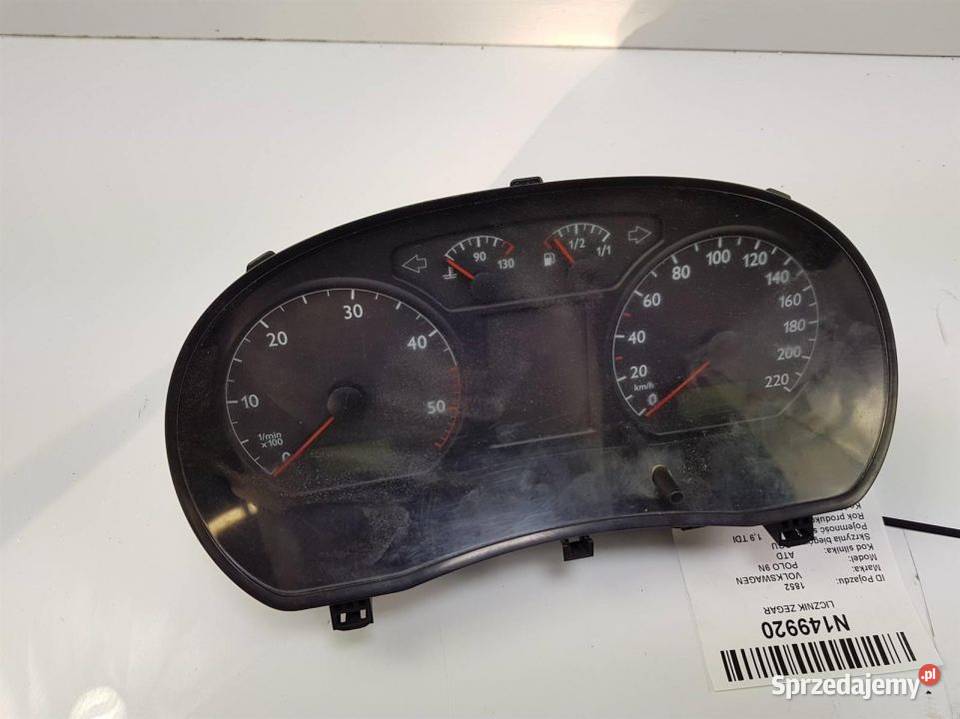 LICZNIK ZEGAR VOLKSWAGEN POLO 9N 6Q0920820E Pozostałe Lipno