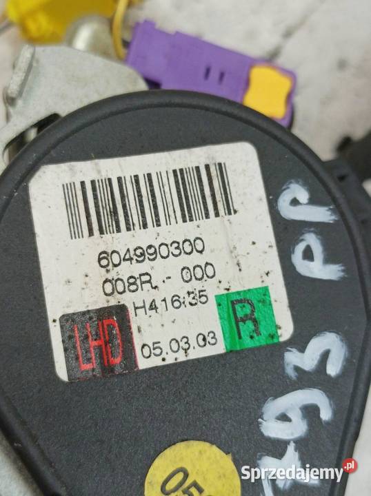 PAS BEZPIECZEŃSTWA PRAWY PRZÓD PLUS 604990300 VW sprzedam