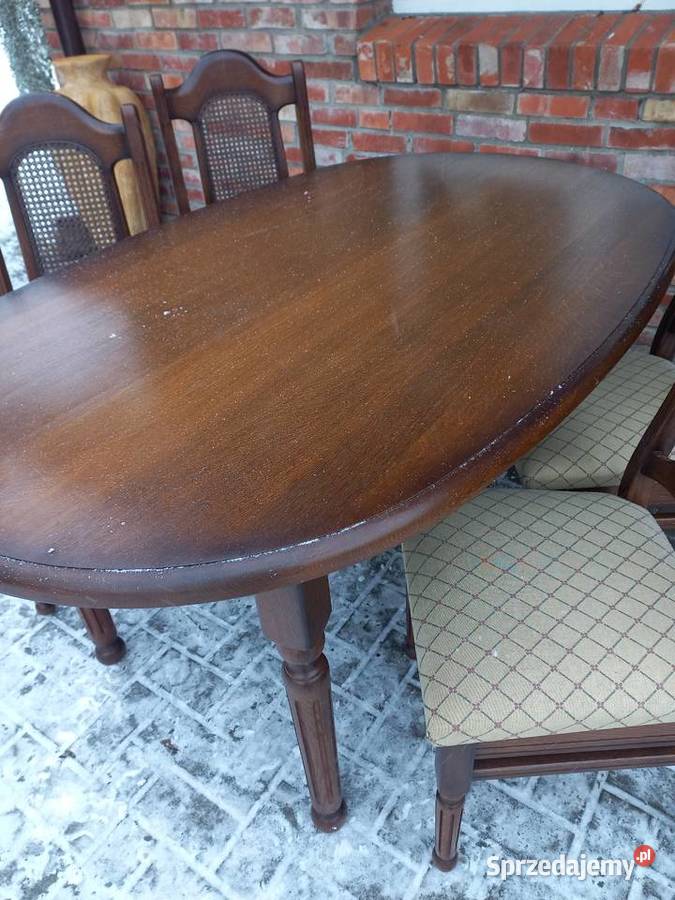 Stół dębowy owalny masywny holenderski 653