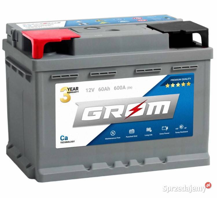 Akumulator GROM Premium 60Ah 600A EN DTR Lewy dolnośląskie Wałbrzych