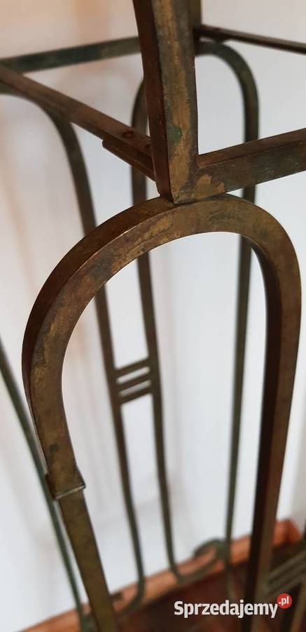 Postument konsola secesja wiedeńska mosiądz 1900 Orneta