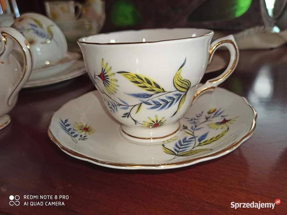 Filiżanka z talerzykiem deserowym Bone Chiny Gdańsk
