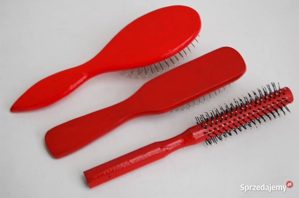 Drewniana szczotka do włosów zestaw 3 szczotek Lublin