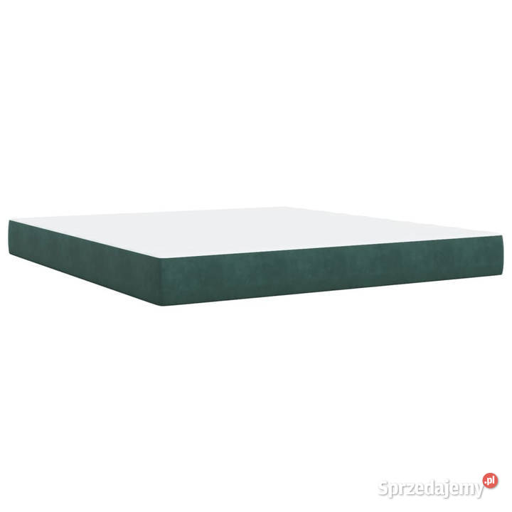 Łóżko kontynentalne z materacem ciemnozielone 140cm sprzedam