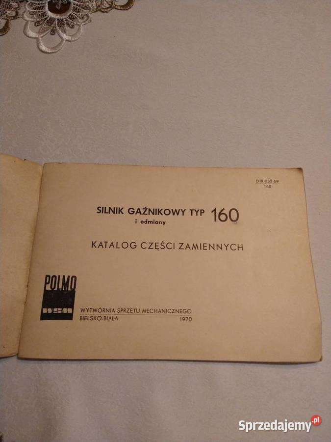 Silnik gaźnikowy typ 160katalog części