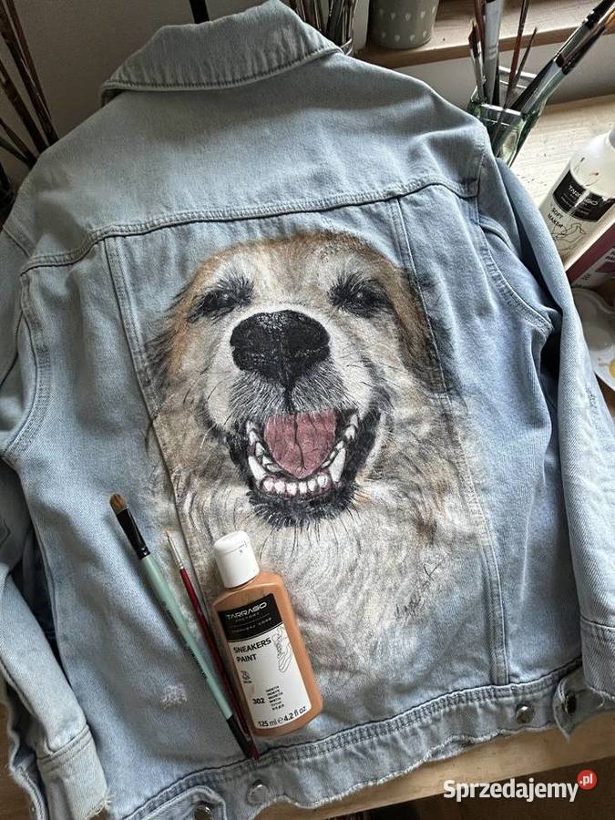 Malowanie ubrania custom kurtki art portret Tomaszów Mazowiecki sprzedam