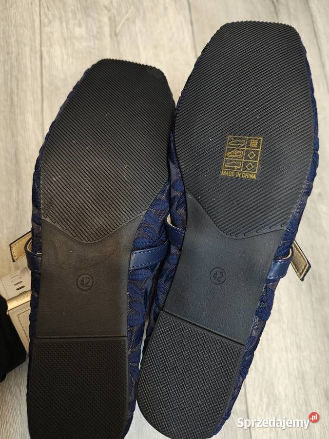 42 Granatowe koronkowe baleriny wieczorowe z 27cm Moda i Styl Kraków