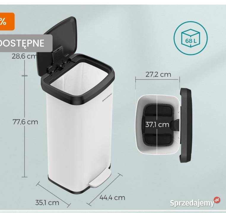 Kosz metalowy biały łódzkie Uniejów