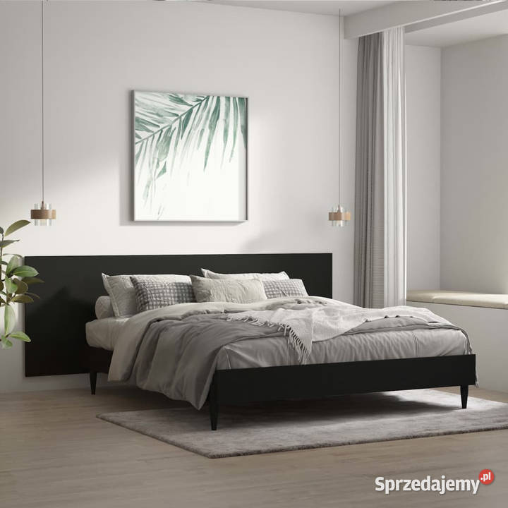 Zagłówek łóżka ścienny czarny 240x15x80 WM811053 mazowieckie Warszawa