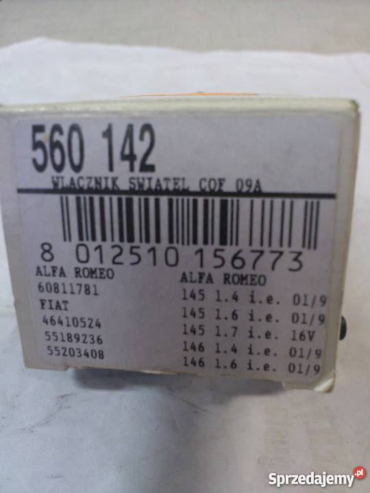 Włącznik świateł cofania Fiat Alfa Romeo KW 560 Pozostałe Gdynia sprzedam