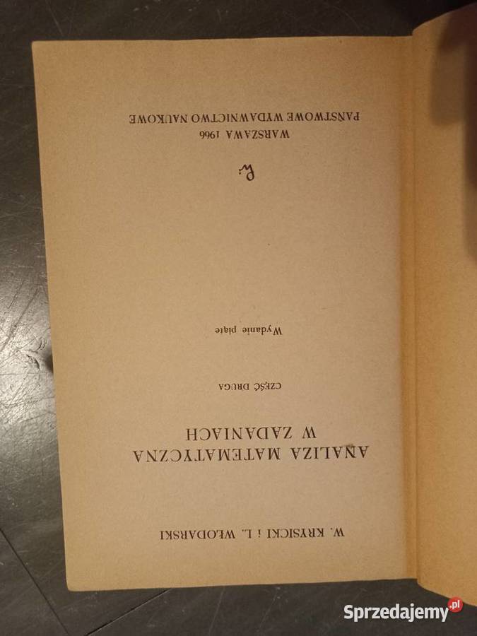 Matematyka szkół ponadpodstawowych wyższych Książki naukowe i popularnonaukowe lubelskie Lublin