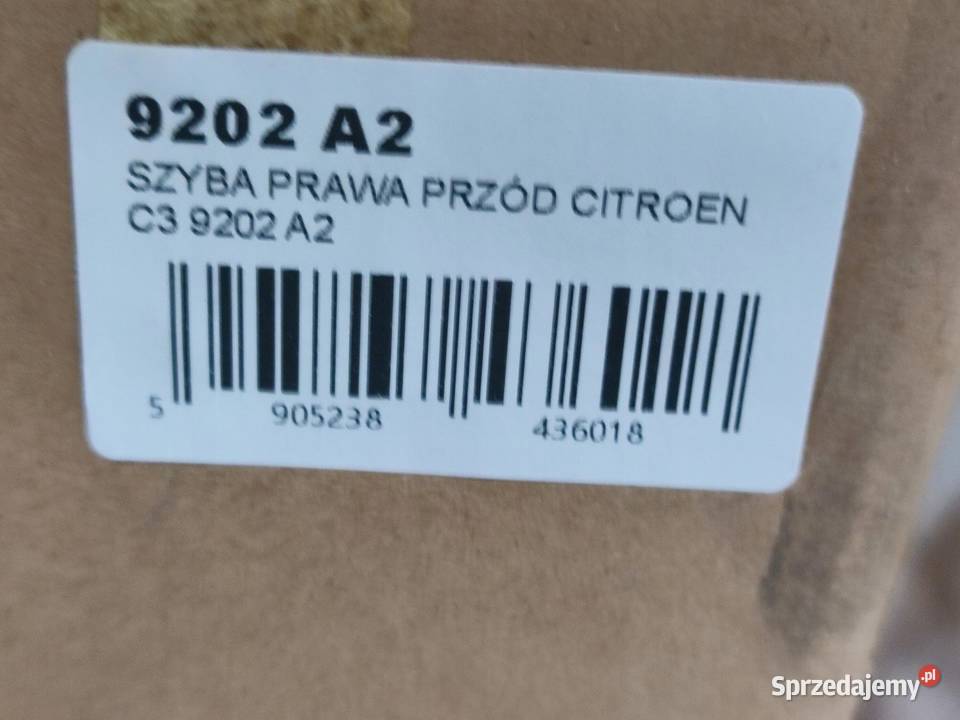 SZYBA PRAWY PRZÓD CITROEN C3 PLURIEL HB 2003