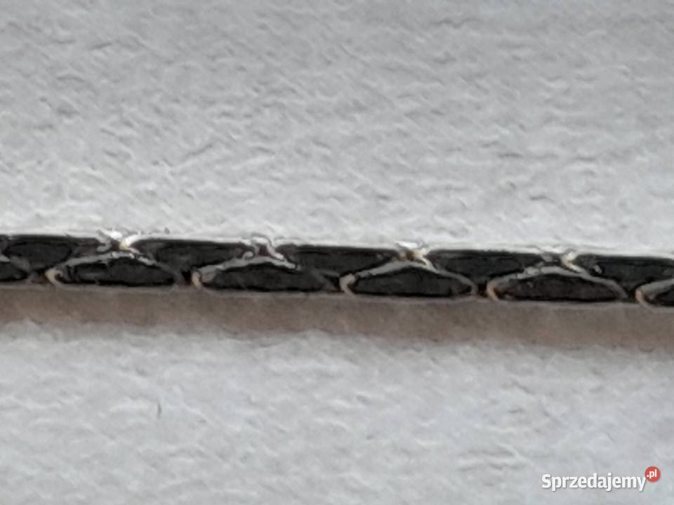 Stary cieniutki łańcuszek srebrny posrebrzany Dąbrowa Górnicza