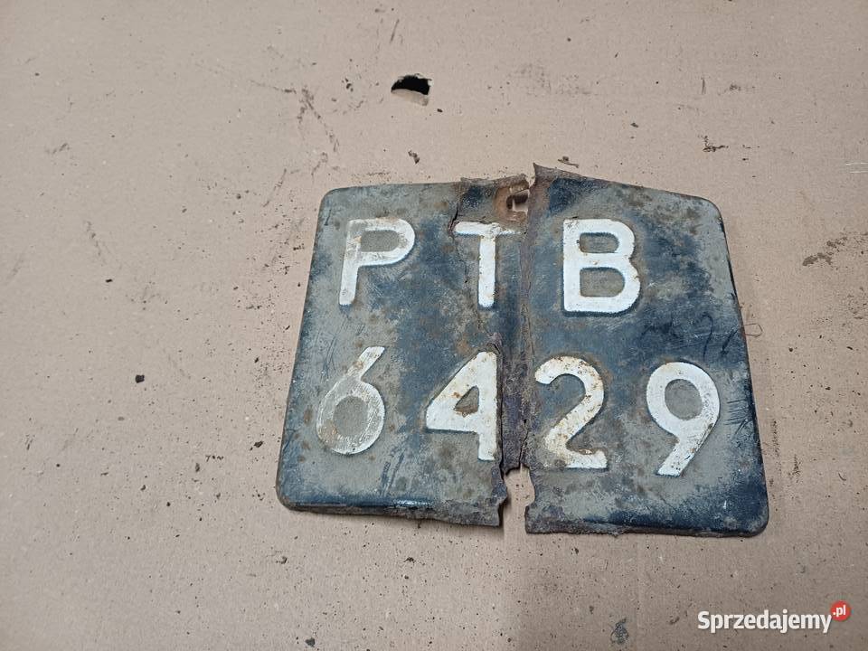 Tablica Rejestracyjna Zabytkowa Czarna WSK SHL sprzedam