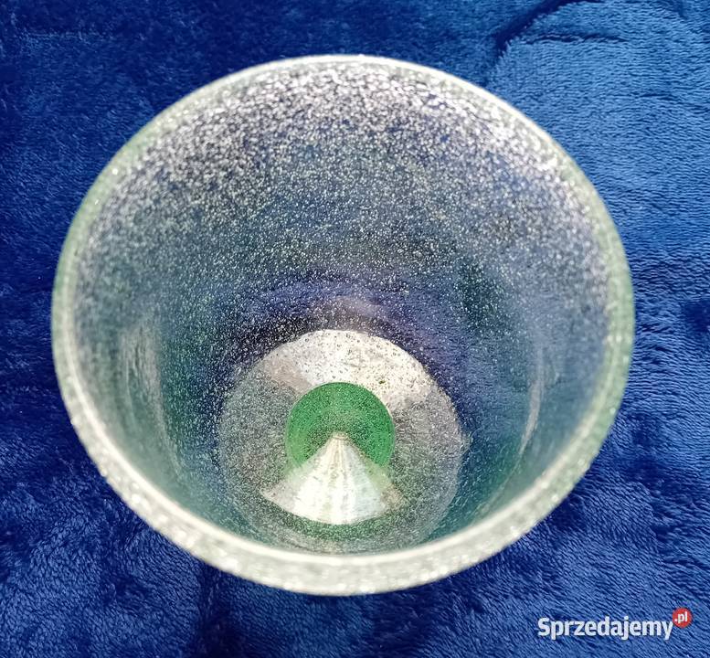 Zestaw 3 zielonych kielichów Goblet szkło mocno