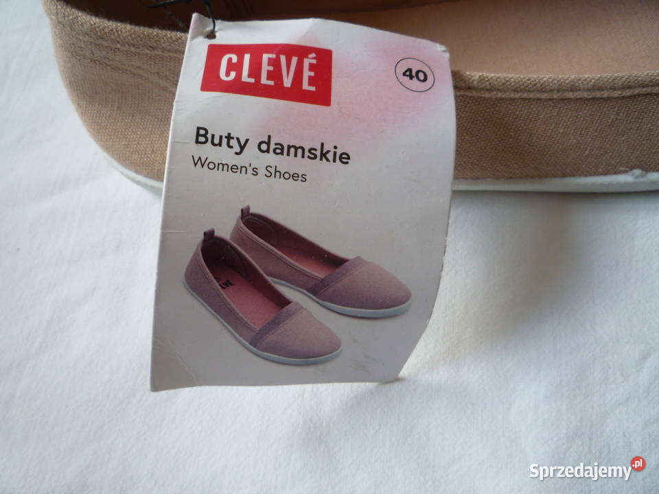 Nowe Cleve 3940 Morelowe baleriny materiałowe