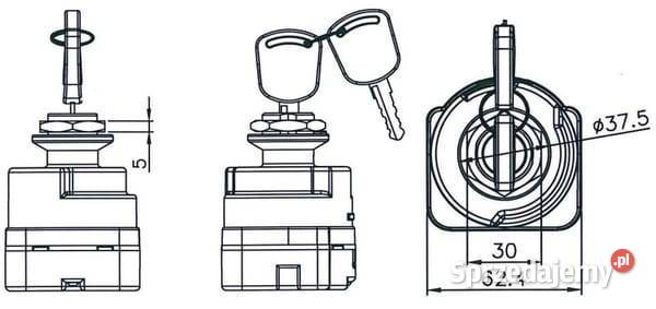 Stacyjka zapłonu P0123 Pneutron 20503102PN Kamionna