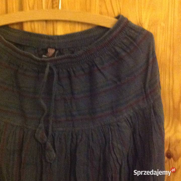 Spodnie alladynki kolor granat Długie