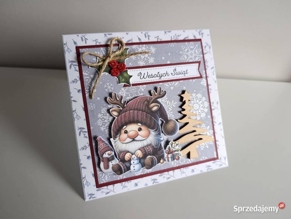Kartka Świąteczna Boże narodzenie ręcznie Łódź
