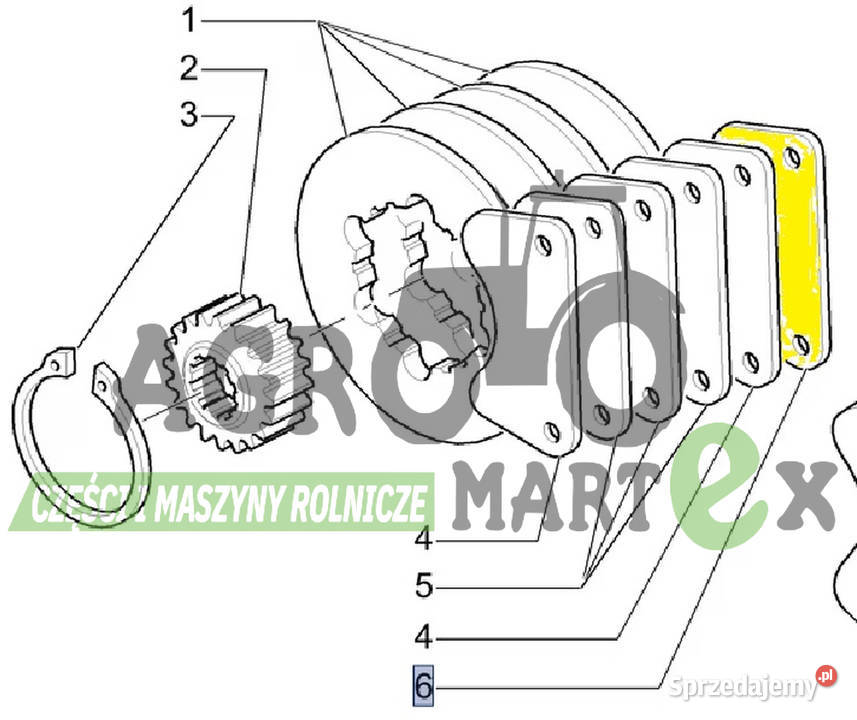 47127226 PŁYTKA CIERNA HAMULCA 9mm CNH Części i osprzęt rolniczy Wichrów