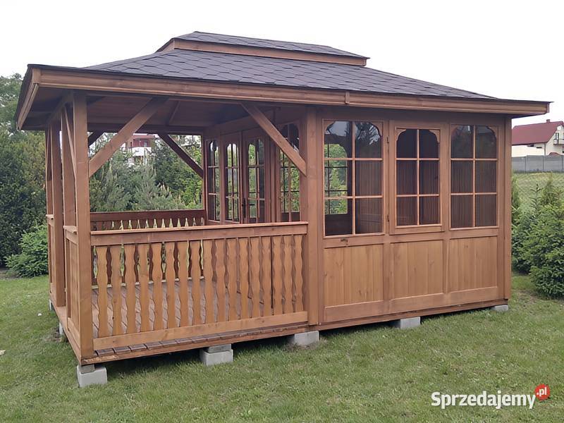 ALTANA 28 3x45 OGRODOWA DREWNIANA ALTANKA Altany i wiaty Parzymiechy