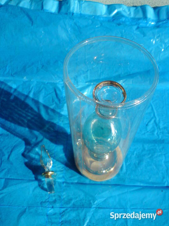 Stary szklany flakon na perfumy unikatowy Perfumy i wody Aleksandrów Łódzki sprzedam