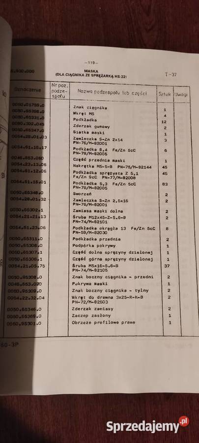 Katalog części Ursus C3603P Perkins Stalowa Wola