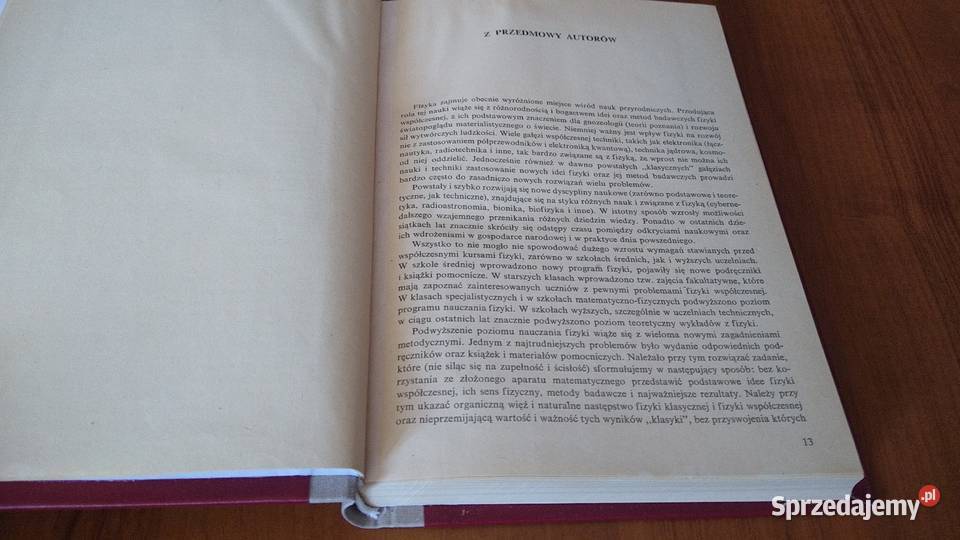 Elementy fizyki T 1 Ruch i siły prawa zachowania Rok wydania 1977 Gdańsk sprzedam