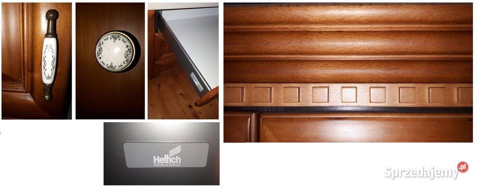 Meble kuchenne drewniane zestaw stan śląskie Poręba