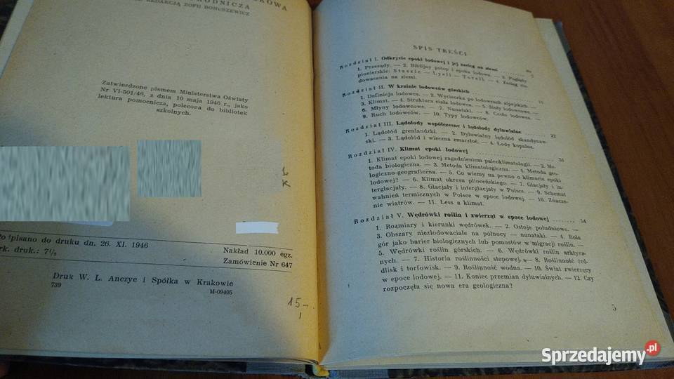 Epoka lodowa Władysław Szafer Biblioteka Gdańsk sprzedam