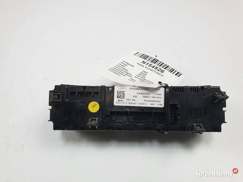 PANEL KLIMATYZACJI AUDI S8 D4 4H0820043H PRZÓD Lipno sprzedam