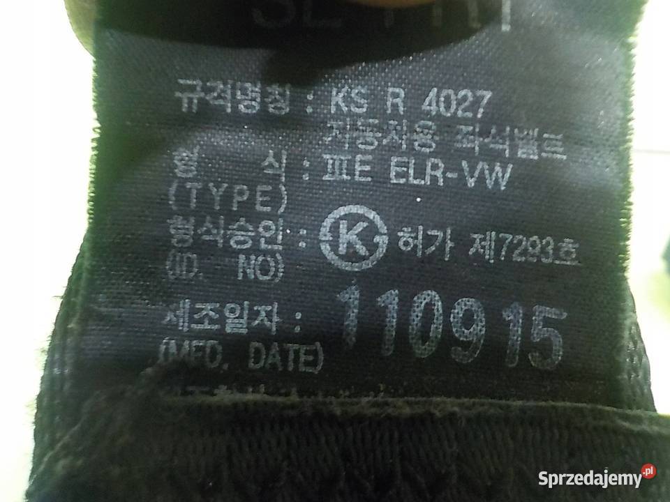 DACIA DUSTER I 15 DCI 09r 5D pas bezpieczenstwa osobowe