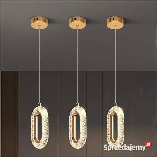 Żyrandol złoty nowoczesny lampa wisząca glamour Warszawa