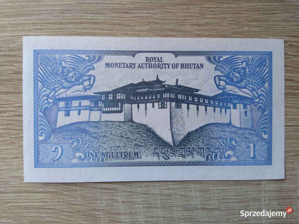 Banknot 1 ngultrum Bhutan Chrząstawa Mała sprzedam