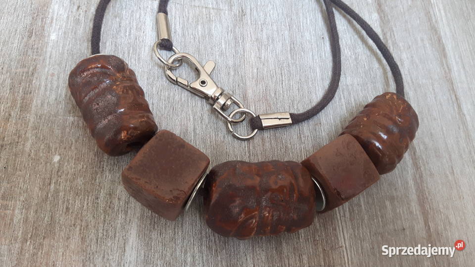 Naszyjnik ceramiczny ręcznie wykonany Otwock