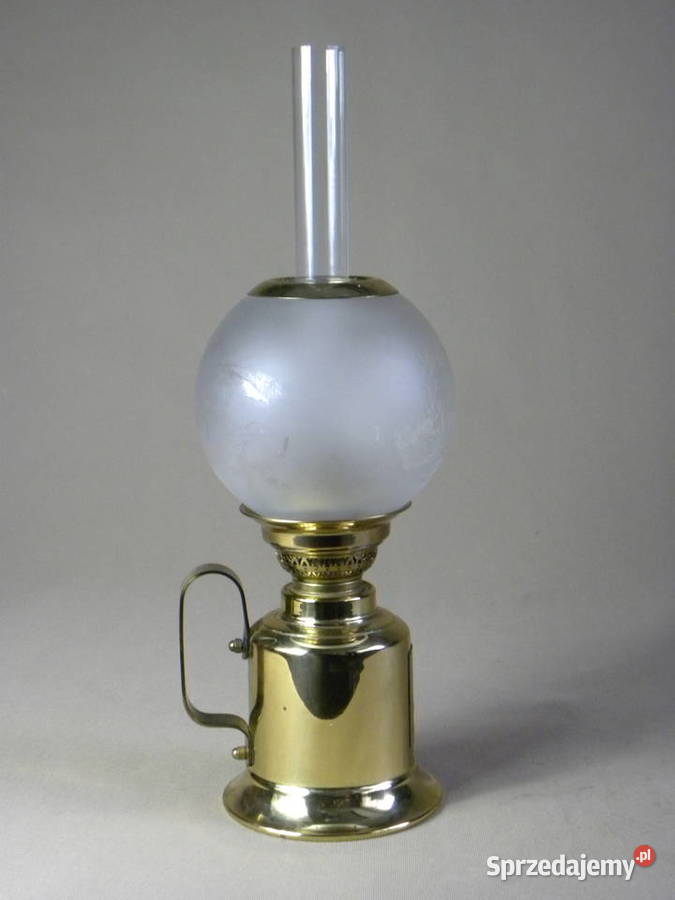 Duńska mosiężna okrętowa lampa naftowa Harnisch Legnica