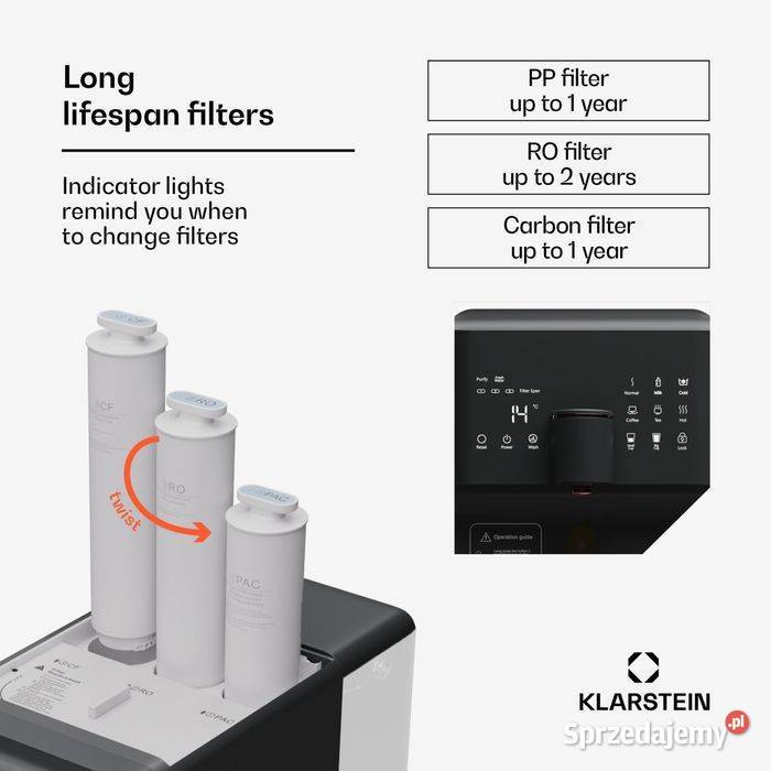 Uzdatniacz Podgrzewacz Filtr wody Klarstein